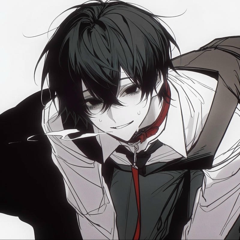 Goofyish manga face icon representing cringe anime pfp