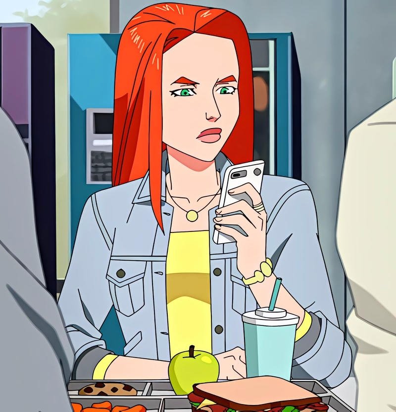 Graceful empowered heroine avatar representing Atom Eve pfp