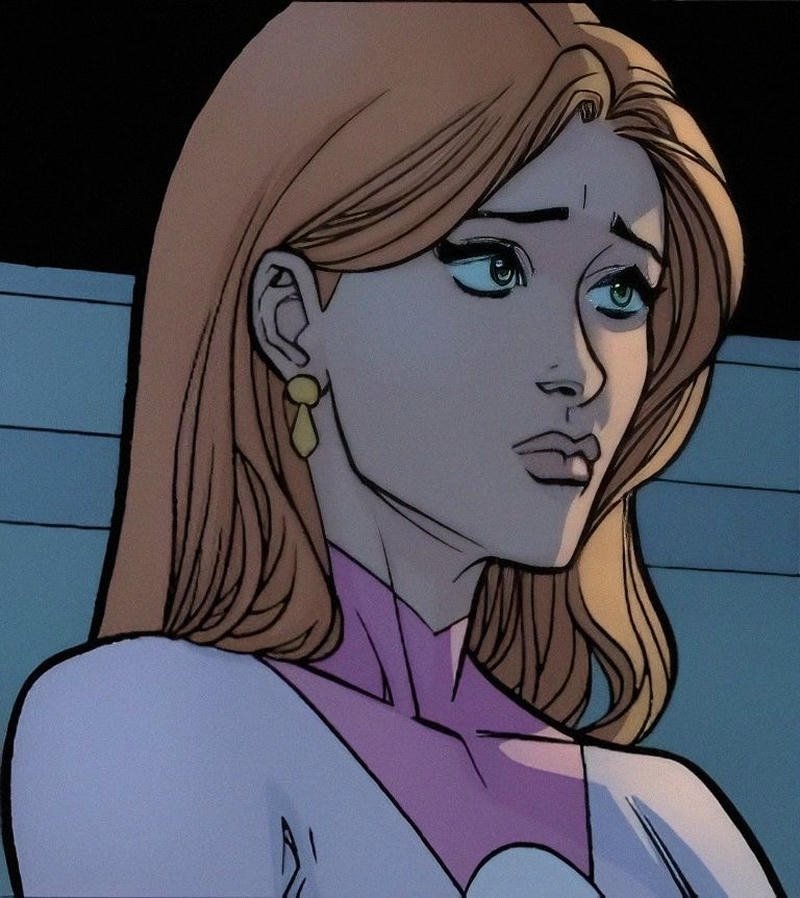 Graceful glowing protector headshot Atom Eve pfp