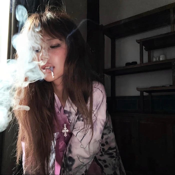 Grainy film effect edgy grunge pfp portrait