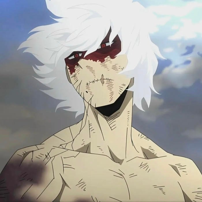 Grit textured Shigaraki pfp dramatic crop