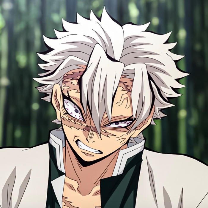 Harsh shadow layering sculpting depth across Sanemi pfp