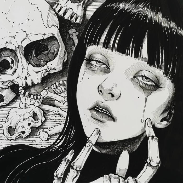 Heavy vignette effect on edgy grunge pfp