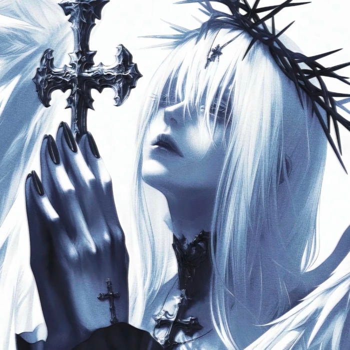 High contrast black and white edgy grunge pfp