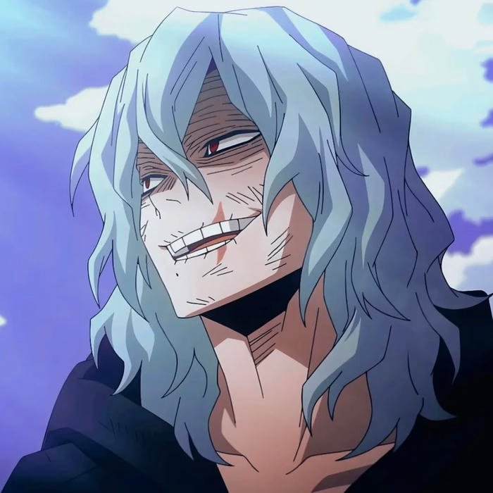 High contrast edited Shigaraki pfp sharp shadows