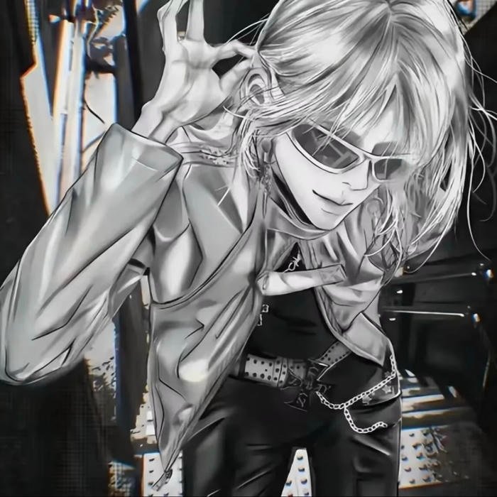 High contrast monochrome grunge pfp aesthetic portrait