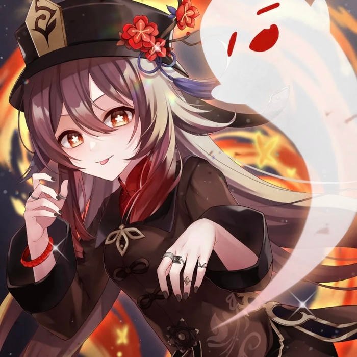 High resolution anime render refining delicate Hu Tao pfp features