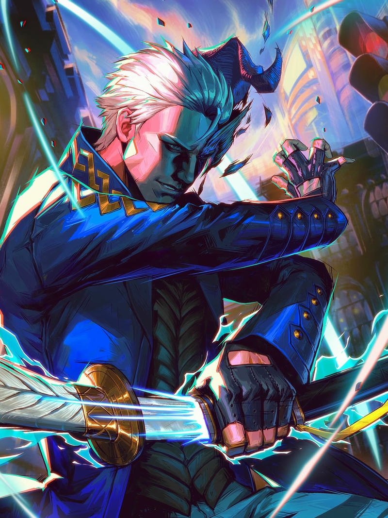 Iconic rivalry duo portrait dante and vergil pfp