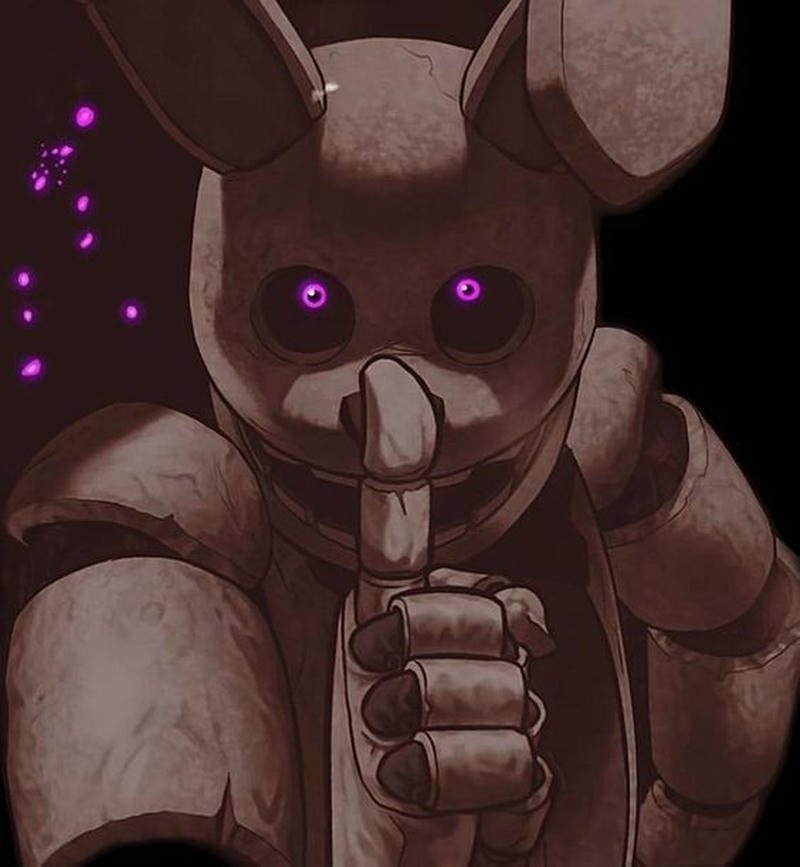 Image fnaf pfp eerie animatronic character staring from shadows