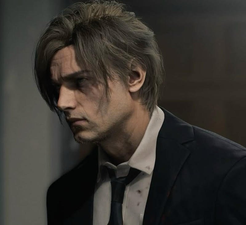 Image leon kennedy pfp intense stare rookie cop portrait