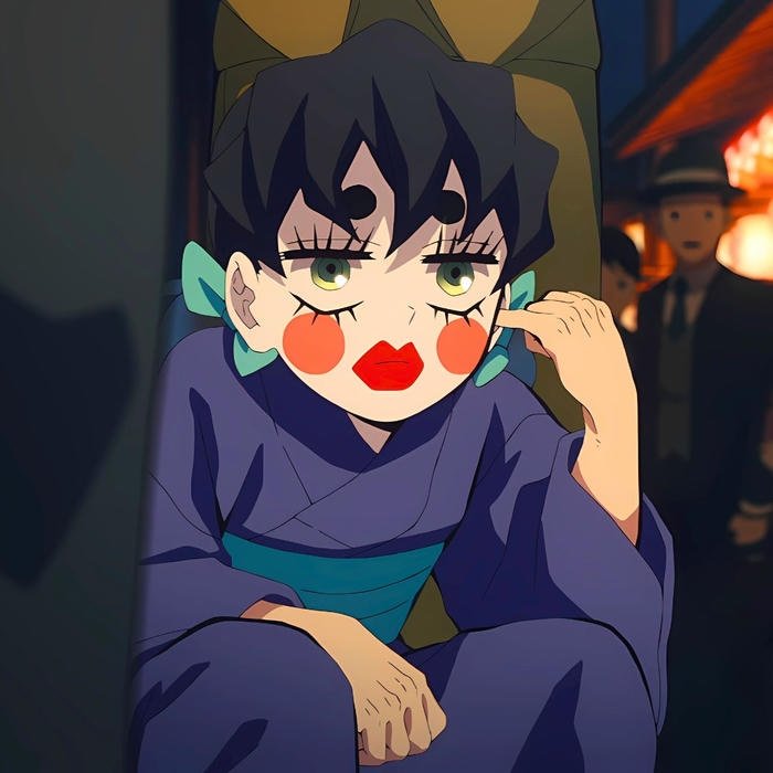 Intense forward glare embodying savage spirit in Inosuke pfp