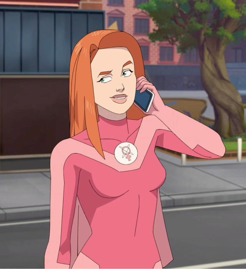 Invincible comic champion portrait displayed Atom Eve pfp