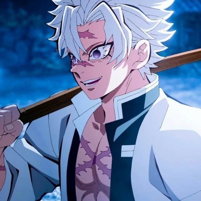 Jagged scar patterns defining hardened warrior Sanemi pfp