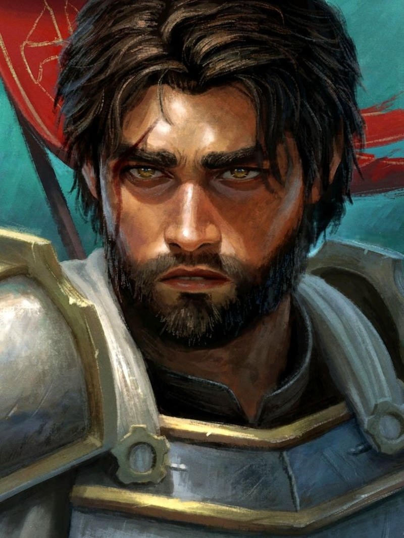 Jayce pfp serious leader expression dramatic close portrait