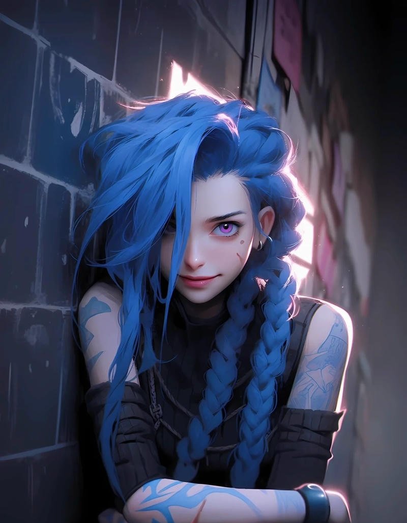 Jinx PFP colorful Arcane villain profile avatar icon