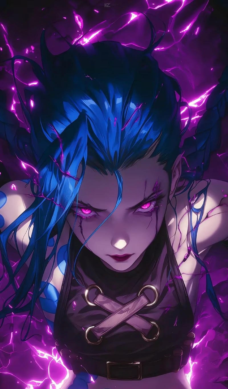 Jinx PFP graffiti chaos girl Arcane portrait avatar