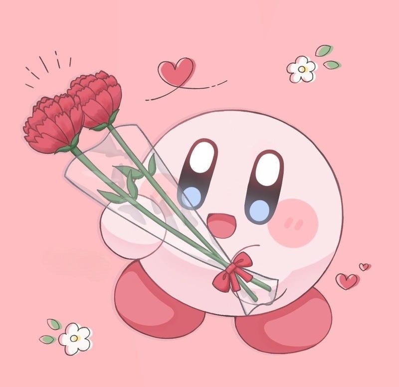 Kirby pfp cute pink hero smiling cartoon avatar