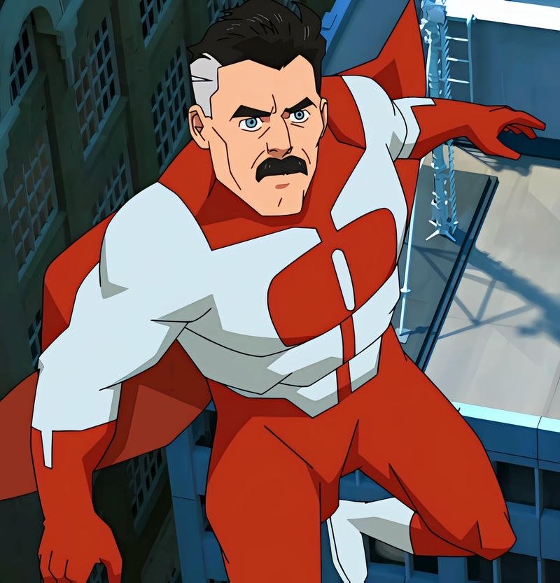 Legendary animated warrior portrait used Omni Man pfp