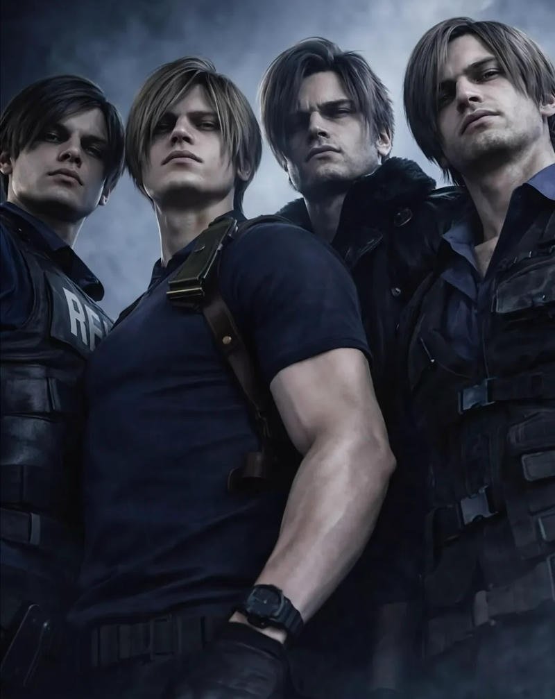 Leon kennedy pfp 4k cinematic lighting intense expression