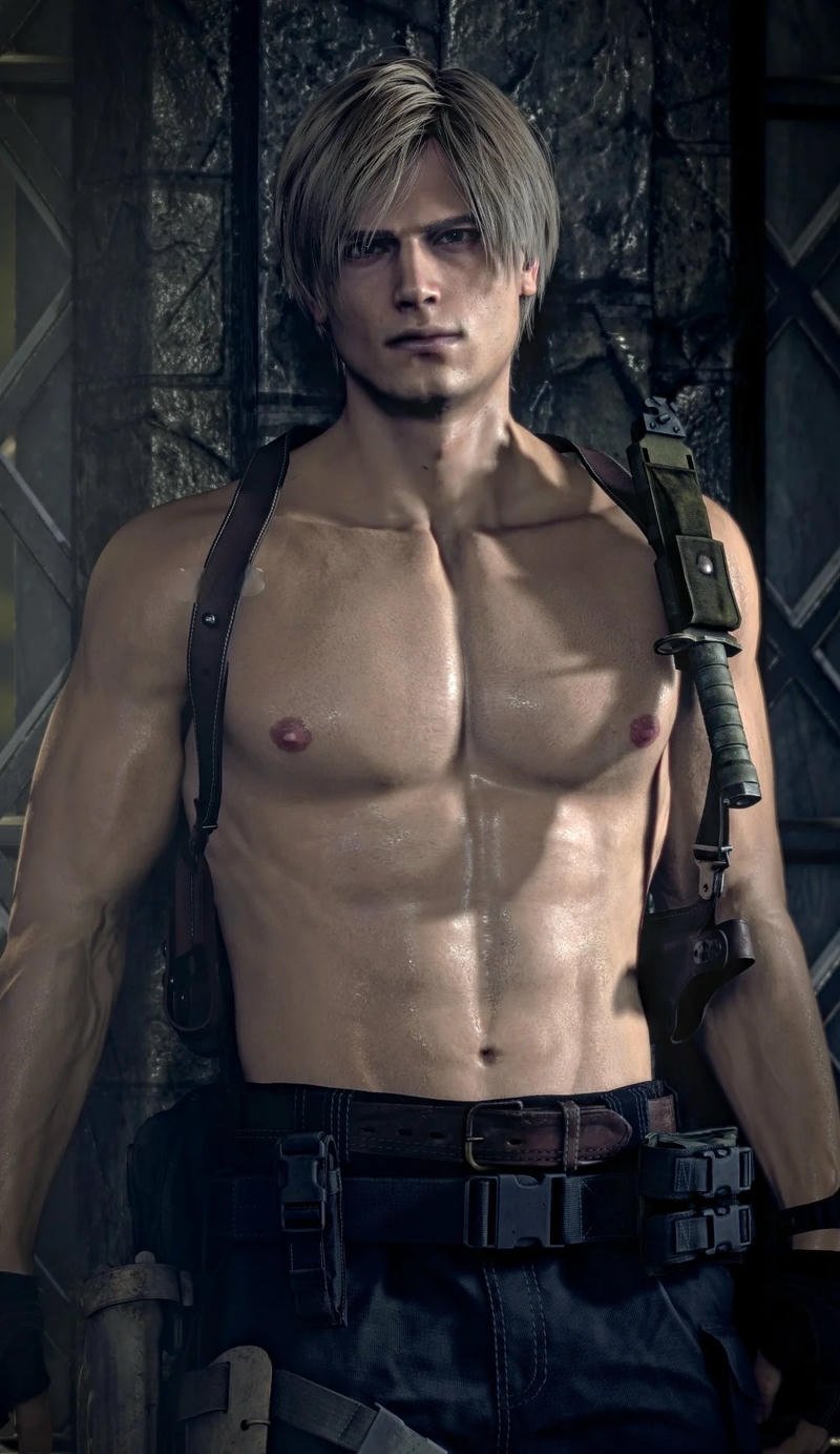 Leon kennedy pfp 4k detailed blond hair character icon