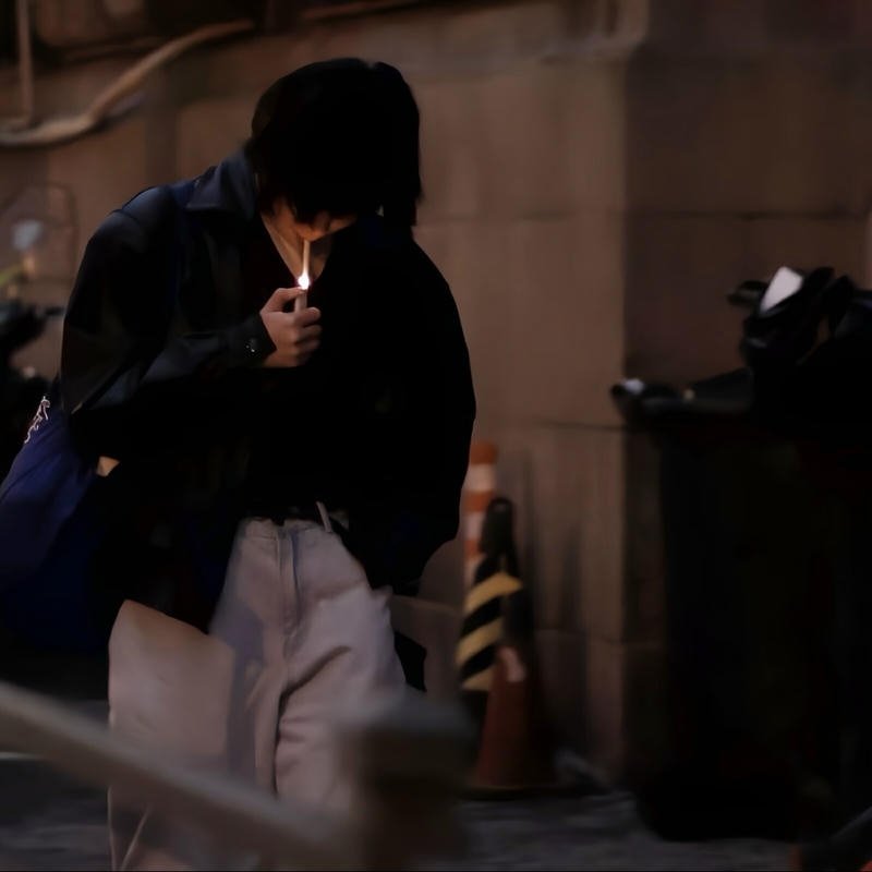 Loneliness themed illustrated depiction sad pfp aesthetic boy