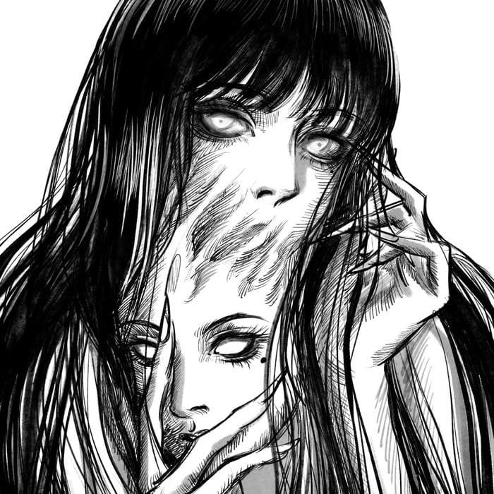 Low light grain heavy filter on horror pfp