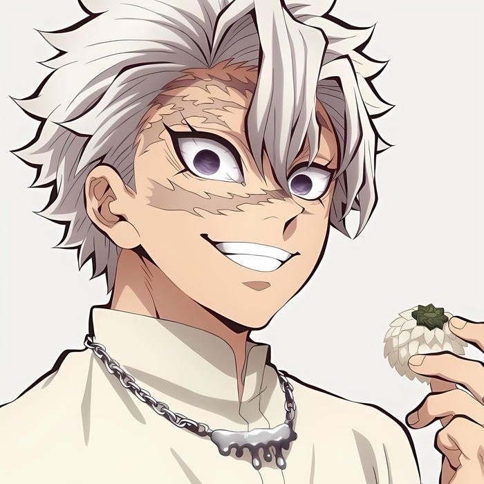 Menacing combat aura surrounding dark toned Sanemi pfp