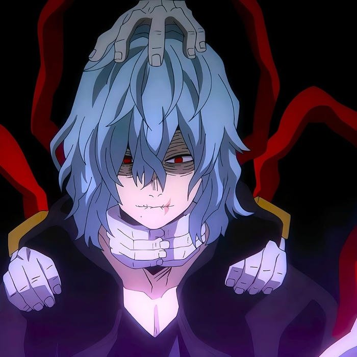 Minimal background framing Shigaraki pfp intensity