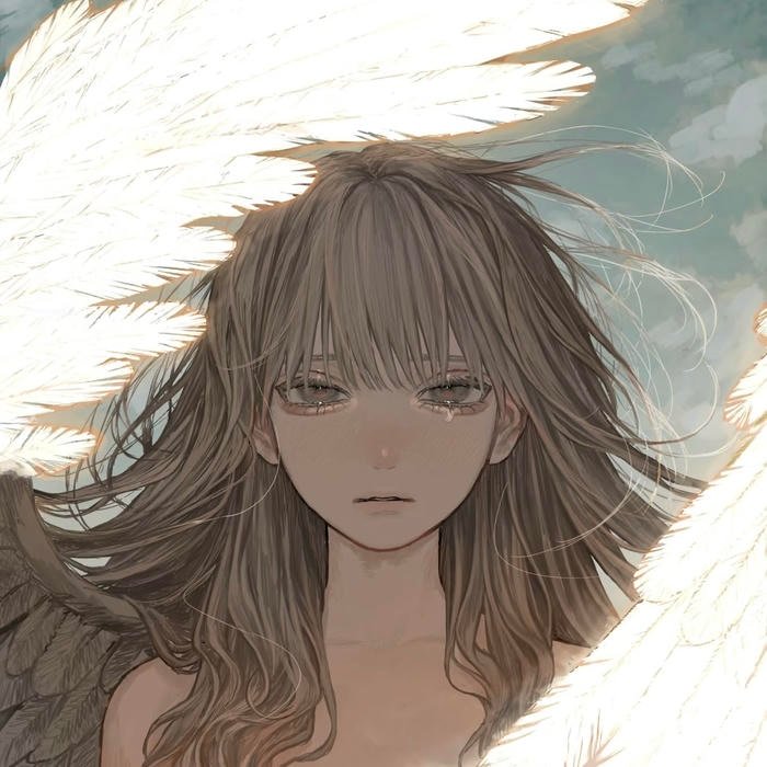 Minimalist backdrop centering emotional pfp sad