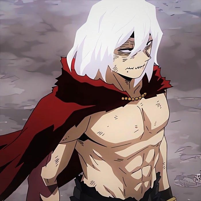 Monochrome inspired Shigaraki pfp crimson accents