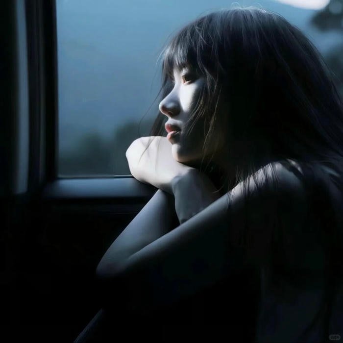 Muted lavender tint enriching pfp sad