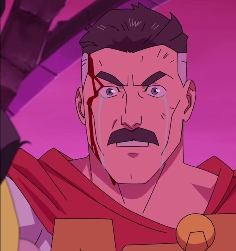 Omni Man pfp with confident legendary warrior presence