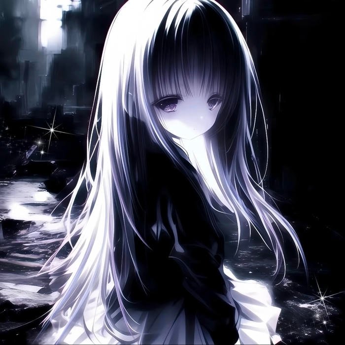 Overcast sky background complementing pfp sad look