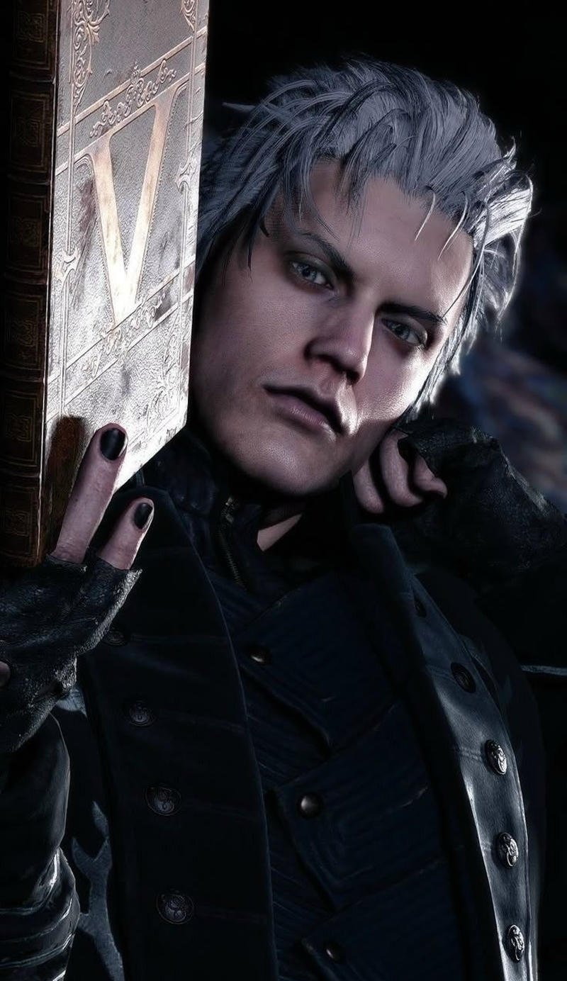 Picture dmc vergil pfp blue coat warrior close portrait