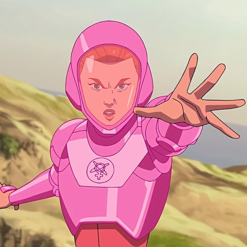 Powerful aura guardian avatar forming Atom Eve pfp