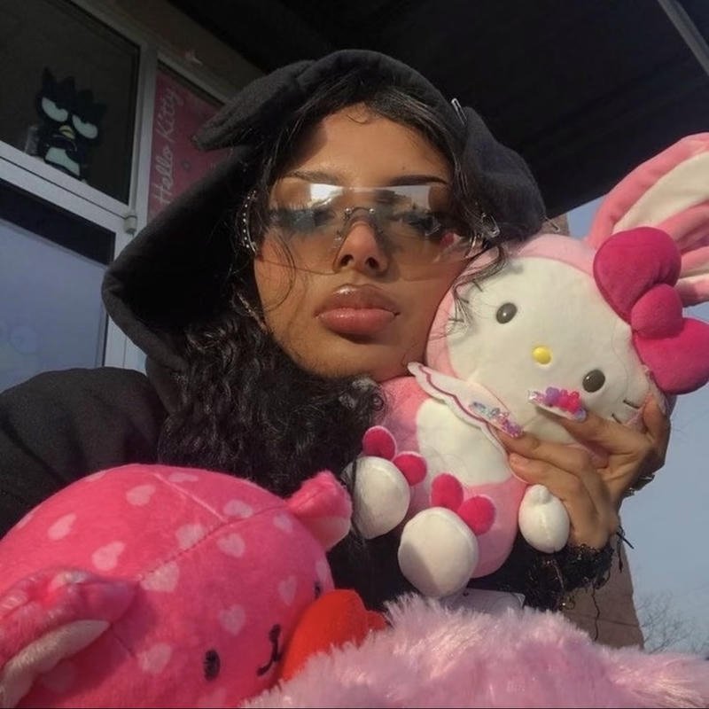 Puzzling face icon artwork forming weird pfp aesthetic