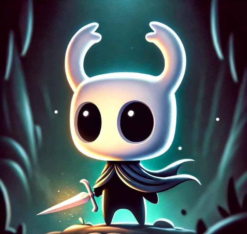 Quiet mask warrior close portrait hollow knight pfp