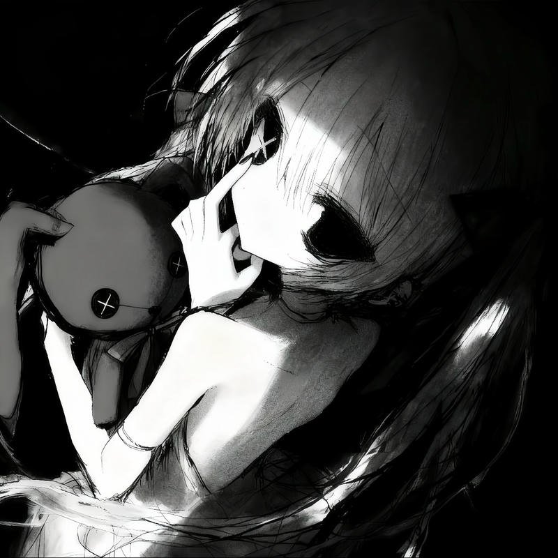 Quirky animated reaction headshot forming cringe anime pfp