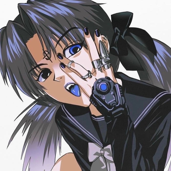 Rain soaked window backdrop behind emo pfp subject