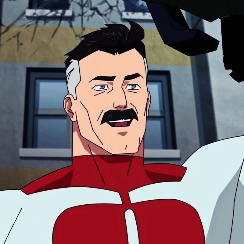 Recognizable Invincible character face appearing Omni Man pfp