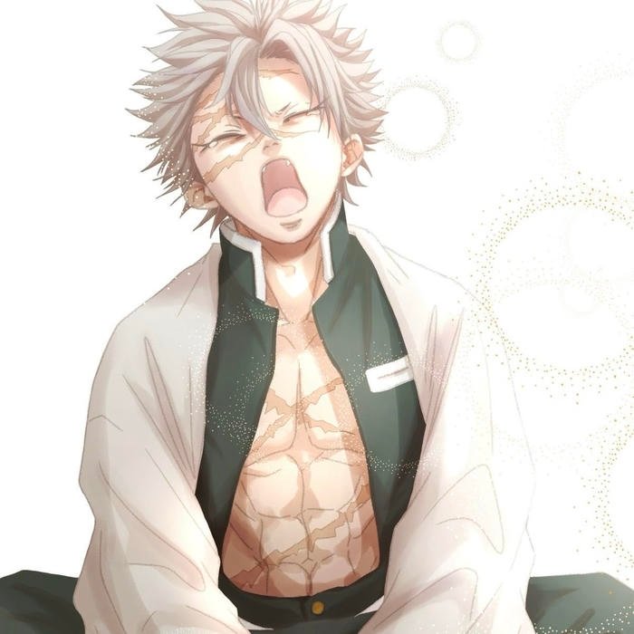 Rugged jawline emphasis carved into sharp Sanemi pfp