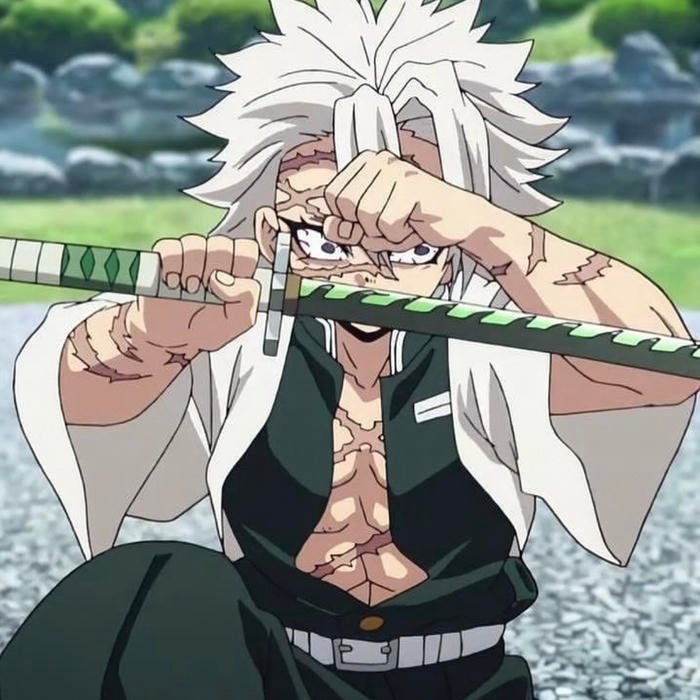 Savage wind hashira intensity captured in striking Sanemi pfp