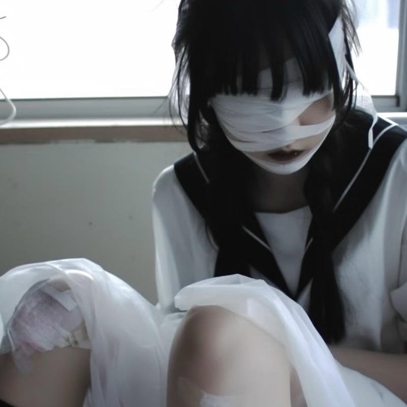 Scary aesthetic avatar with foggy background