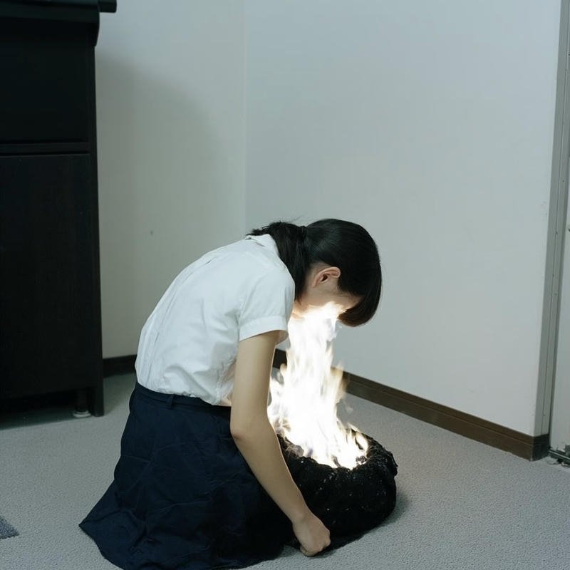 Scary pfp with dark horror aesthetic and glowing eyes