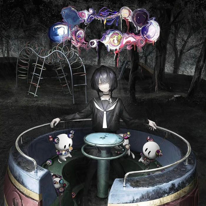 Sharp jagged teeth smile dominating horror pfp aesthetic