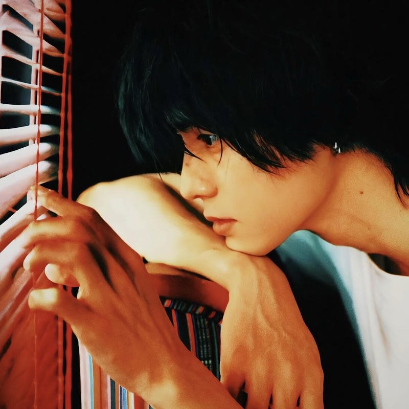 Silent tear portrait symbol sad pfp aesthetic boy