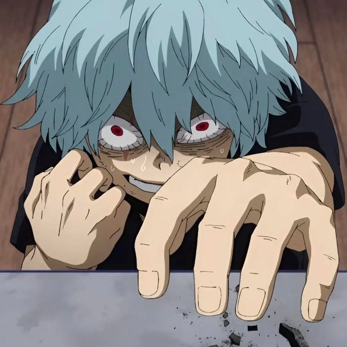 Sinister smirk captured within Shigaraki pfp design