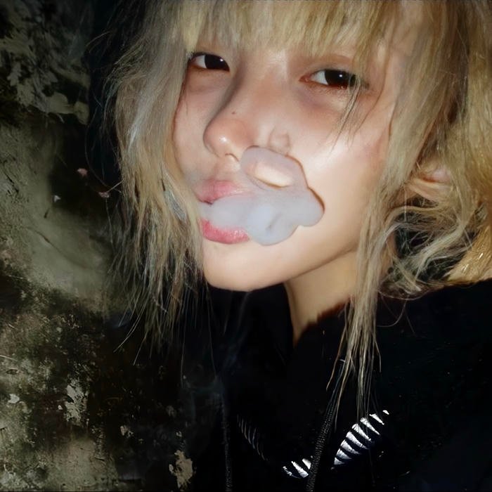 Smoky background themed edgy grunge pfp design