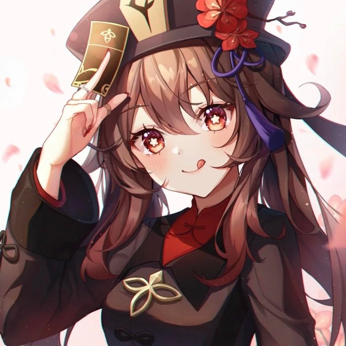 Soft shadow gradients sculpting depth across refined Hu Tao pfp