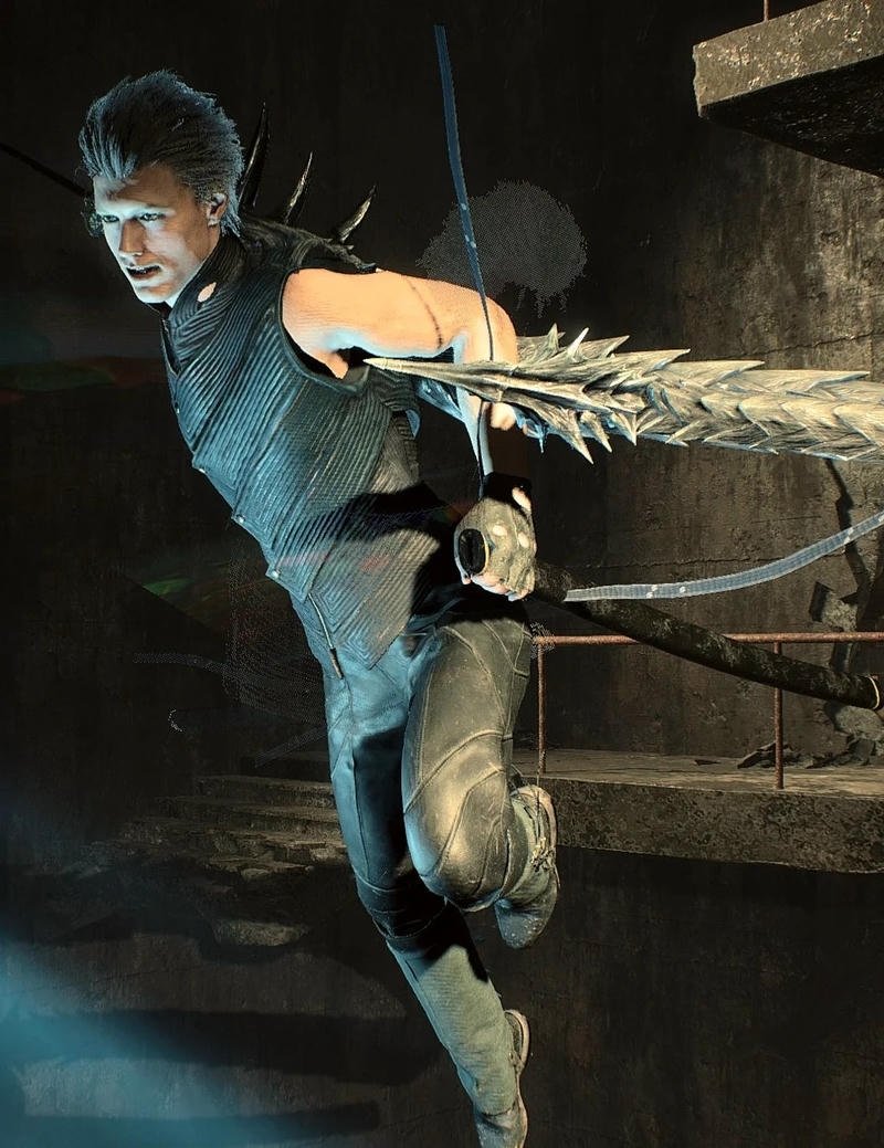 Stoic anime swordsman portrait vergil pfp